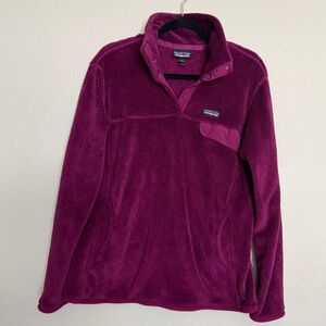 Patagonia Fleece Women XL Magenta Polartec Pullover Re Tool Snap T